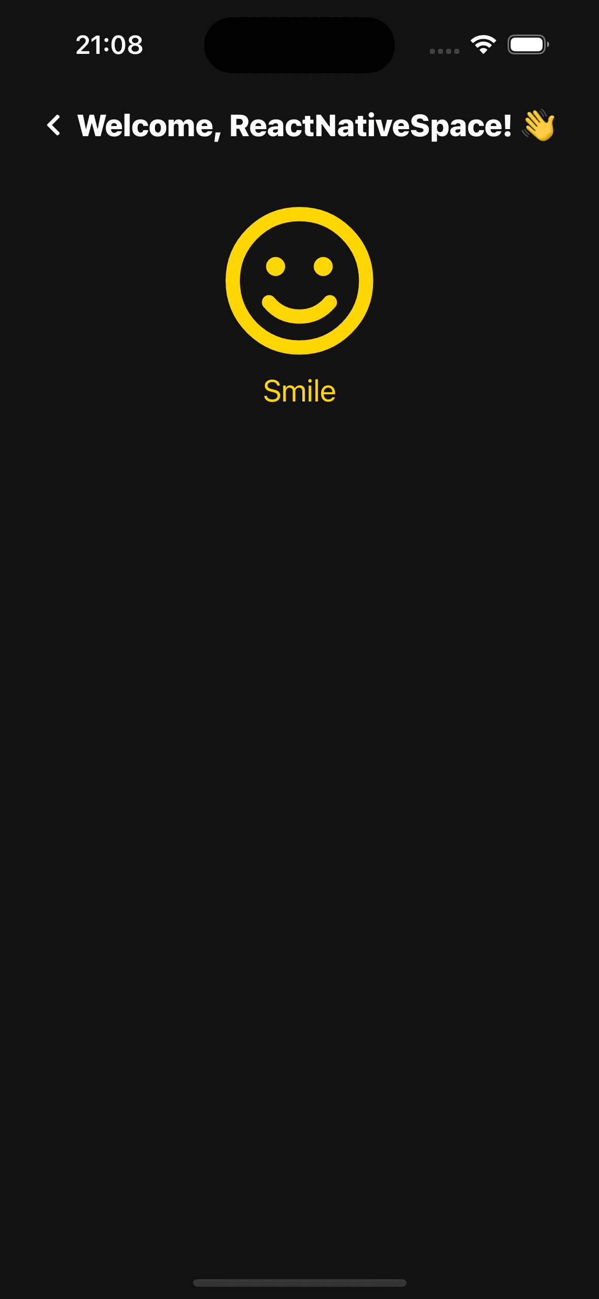 Home Screen with param